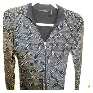 Zip up guess light weight sweater